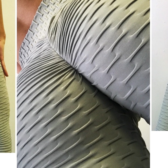 Like New ABS2B ZERO-FLAWS textured Scrunch Butt Leggings in Pure Gray S - Picture 2 of 6